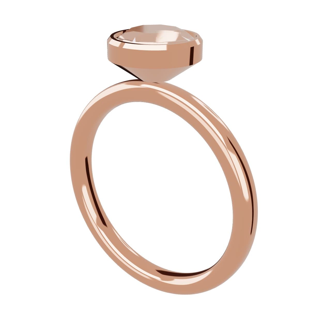 Bezel solitaire ring 3D model