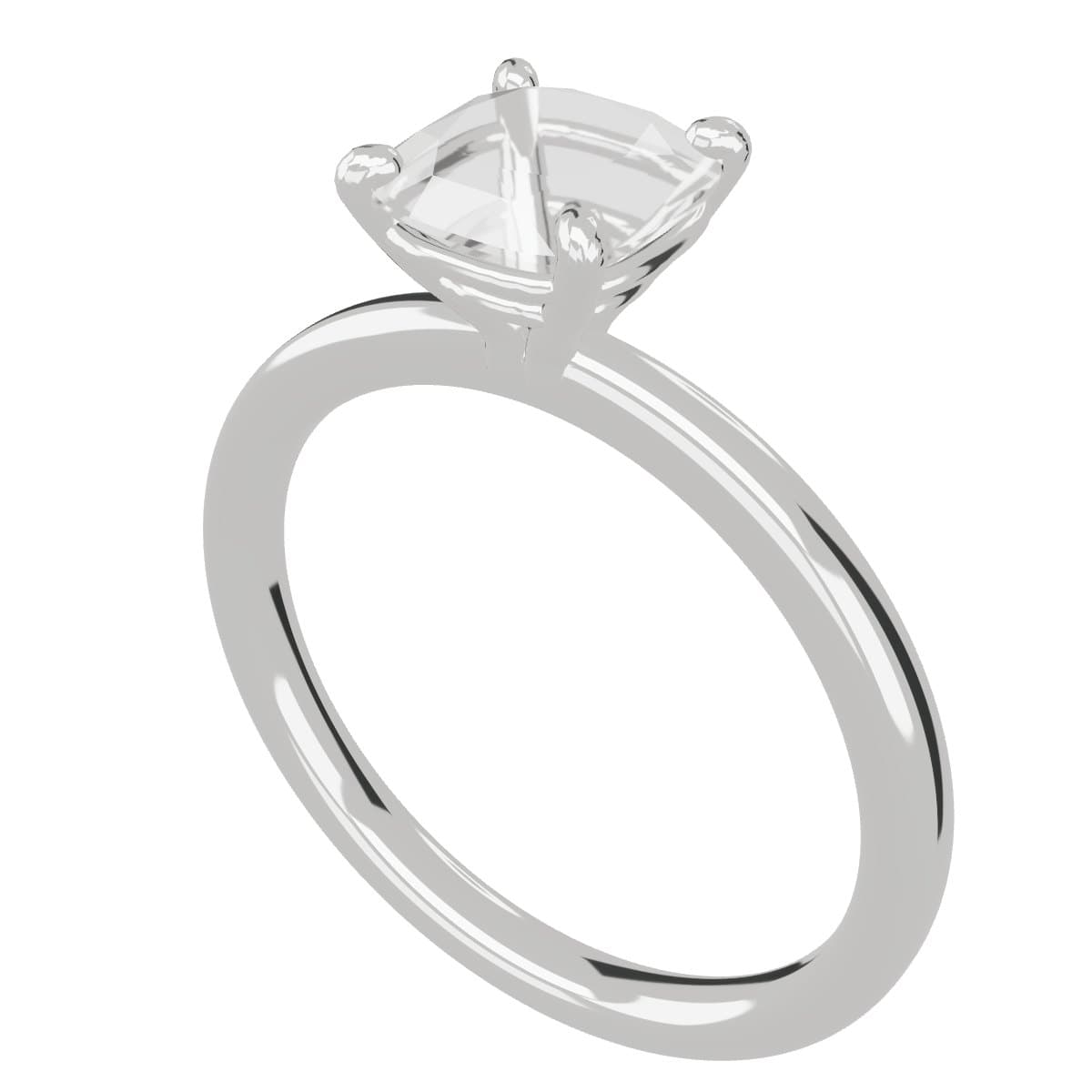Cushion cut engagement ring 3D model