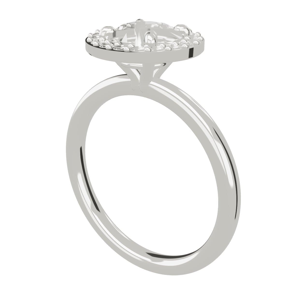 Halo engagement ring 3D model