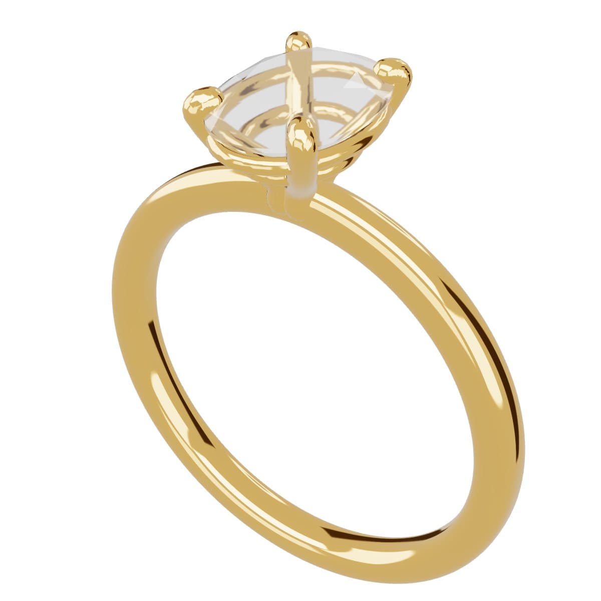 Oval engagement ring 3D model