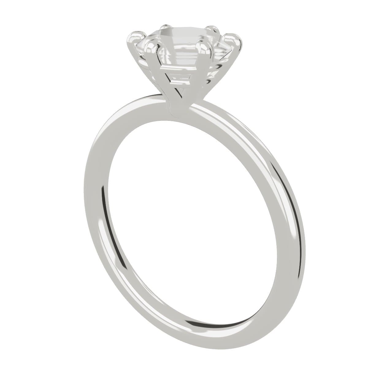 Six-prong solitaire ring 3D model